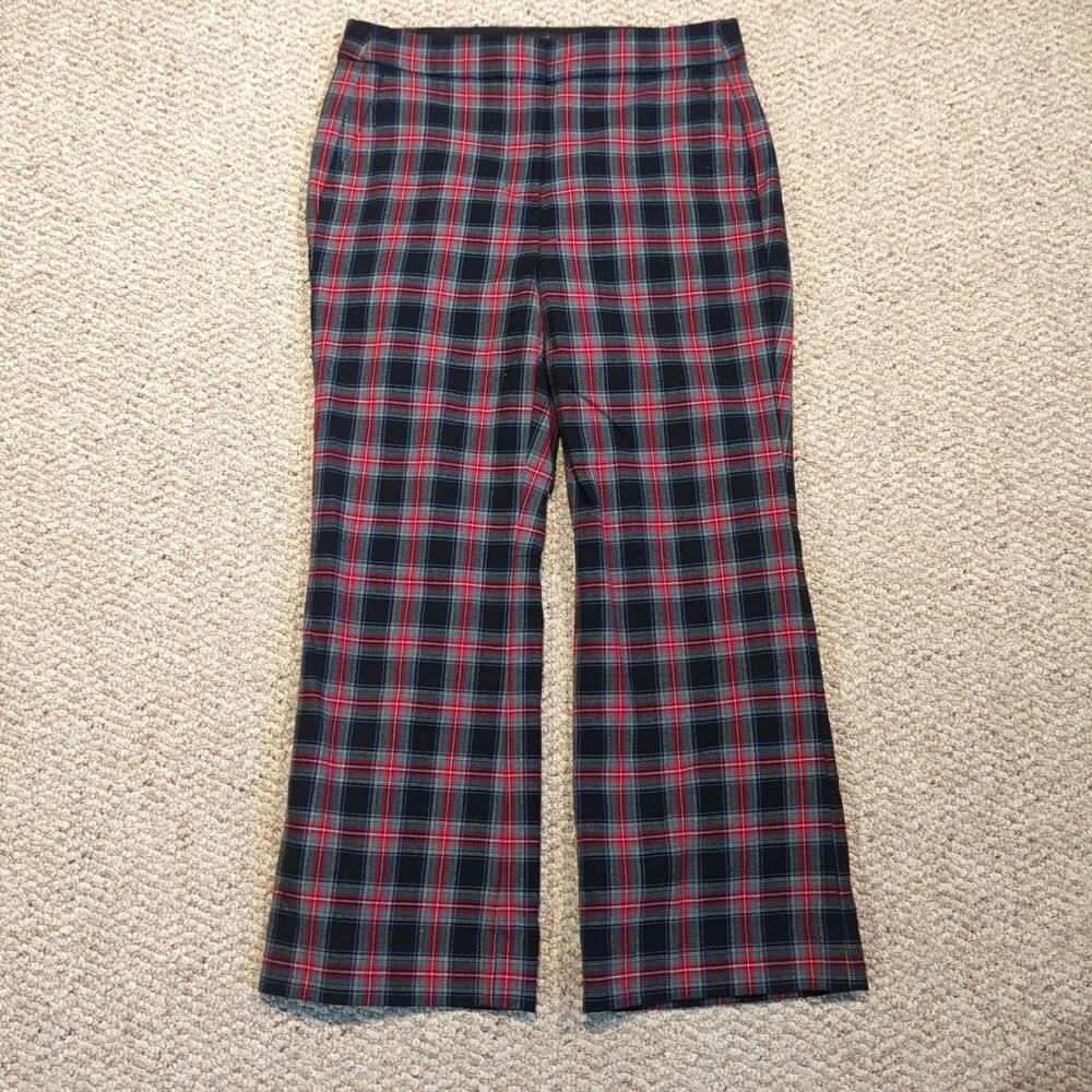 J. Crew Hayden Tartan Plaid Pants Womens 4 Wool Blend Crop Preppy Academia